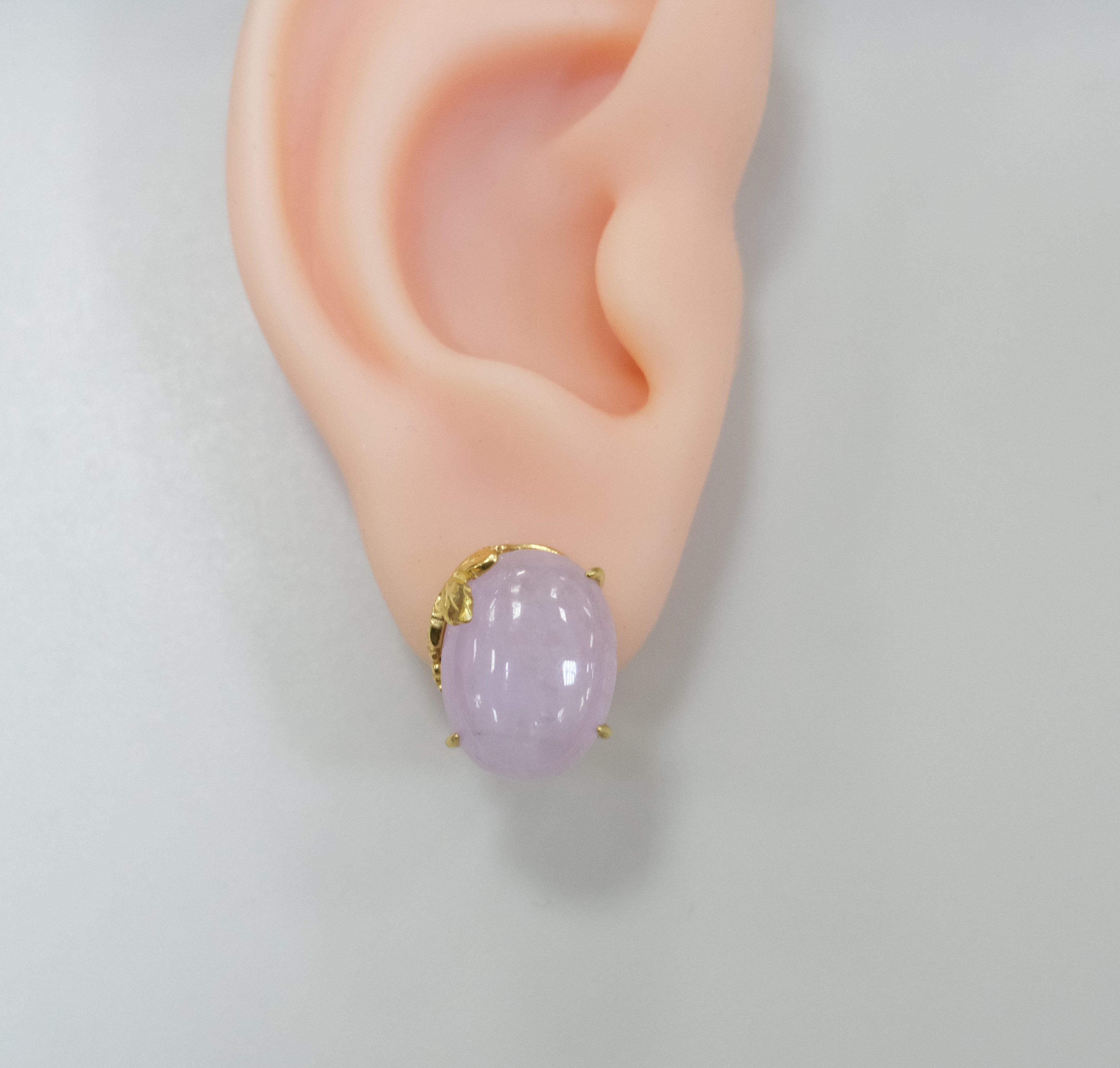 Серебряные серьги с кунцитами